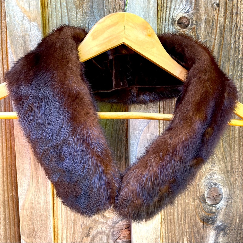 Vintage Mink Fur Attachable Collar for Dress or Coat